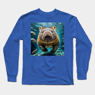 Aquatic Wombat Long Sleeve T-Shirt